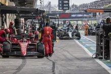 Illustrationsbild från en formel 1-depå.