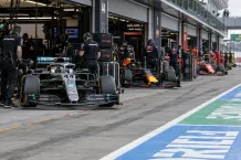 Illustrationsbild från en formel 1-depå.