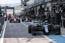 Illustrationsbild från en formel 1-depå.